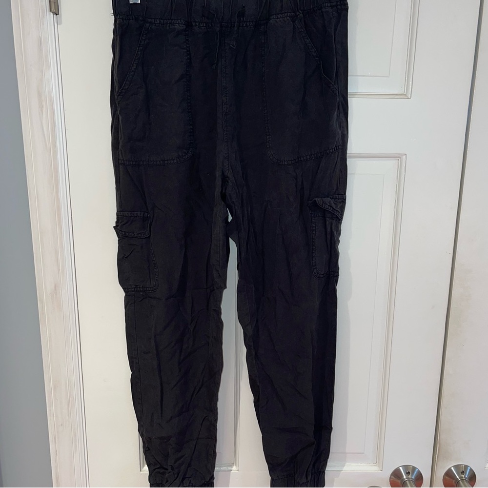 Black Cargo Joggers